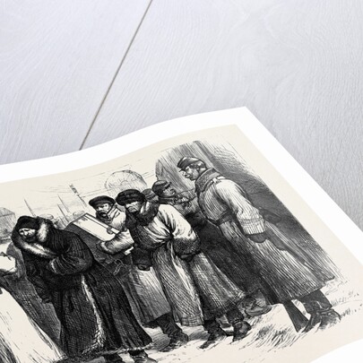 The Crisis in Russia: Prisoners at a Railway Station 1880 by Anonymous