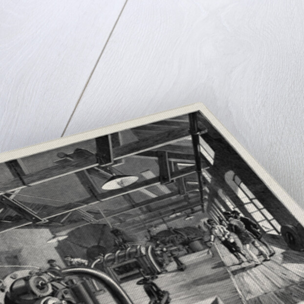 The St. Gothard Tunnel: Air-Compressing Machinery at Airolo 1880 by Anonymous
