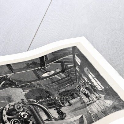 The St. Gothard Tunnel: Air-Compressing Machinery at Airolo 1880 by Anonymous
