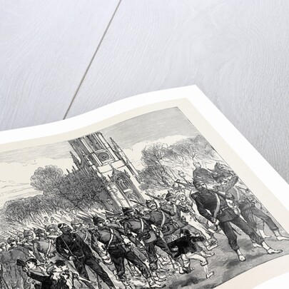 The Easter Volunteer Review: Arrival of Volunteers at Brighton by Road 1880 by Anonymous