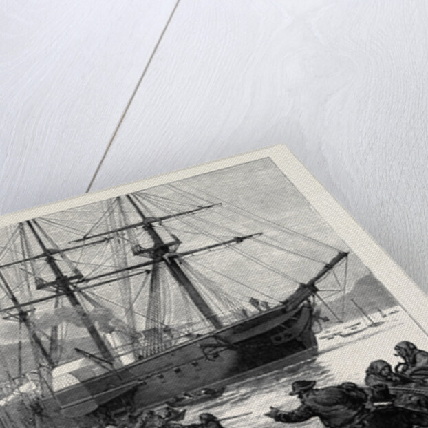 Irish Relief Squadron Under the Duke of Edinburgh: Distributing Stores from H.M.S. Valorous at Kilkerran 1880 by Anonymous