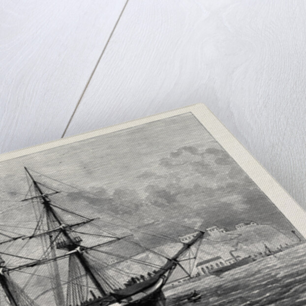 The United States Frigate Constellation with Relief Stores for Irish Distress Off Haulbowline in Cork Harbour 1880 by Anonymous