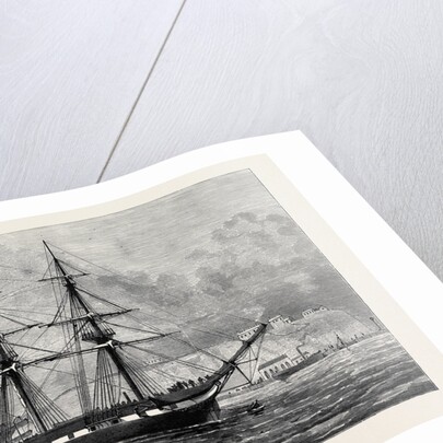 The United States Frigate Constellation with Relief Stores for Irish Distress Off Haulbowline in Cork Harbour 1880 by Anonymous