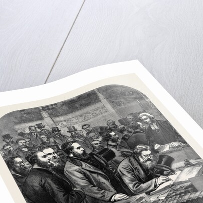 The New House of Commons: Members Signing the Roll of Parliament 1880 by Anonymous