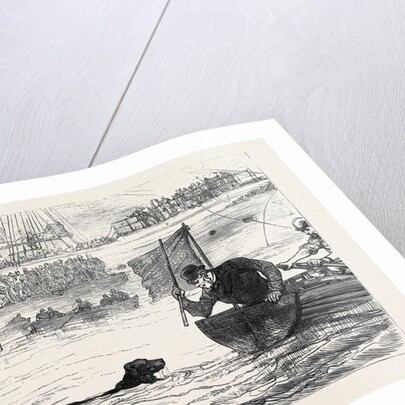 Swimming Match Between a Dog and a Man 1880 by Anonymous