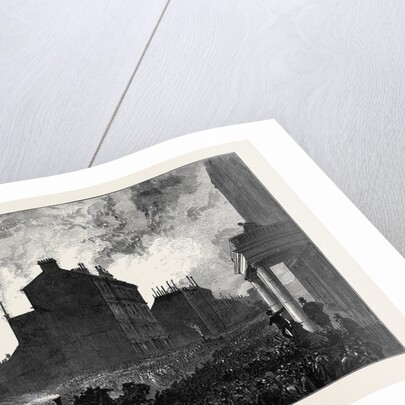 The Burning of the Pantechnicon: The Fire Seen from Belgrave Square London 1874 by Anonymous