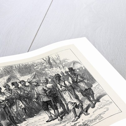 The Ashantee War: Inspecting Kossohs at Prah-Su 1874 by Anonymous