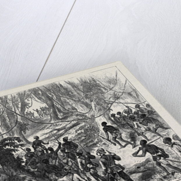 The Ashantee War: Lord Giffard and Advance Scouts on the Adansi Hills Warned by an Ashantee Priest Not to Go Forward 1874 by Anonymous