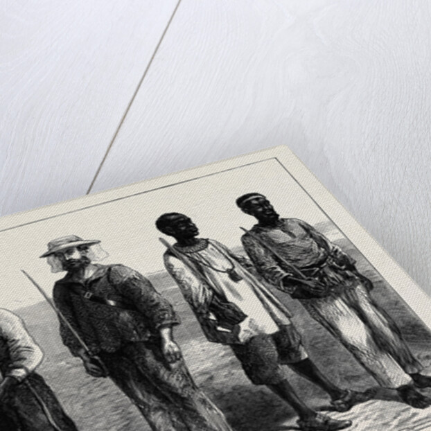 The Ashantee War: Sentries of the Different Lines of Troops in Camp at Prah-Su 1874 by Anonymous