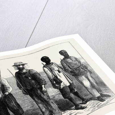 The Ashantee War: Sentries of the Different Lines of Troops in Camp at Prah-Su 1874 by Anonymous