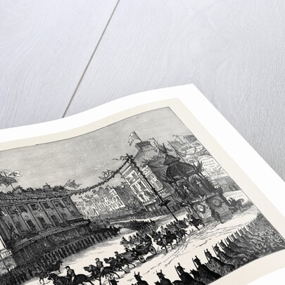 The Royal Entry Into London: The Procession in Oxford Circus London 1874 by Anonymous