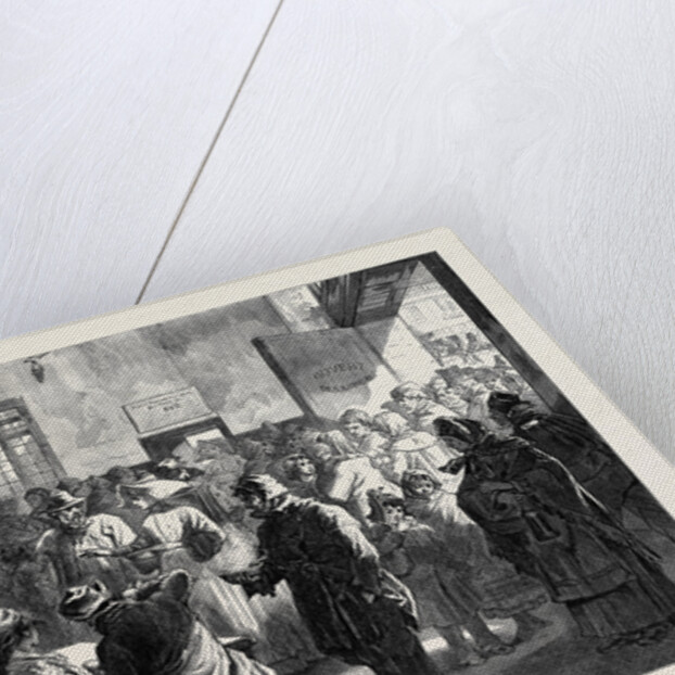 The Distress in Paris: Giving Soup to the Poor at the Charity Kitchen Rue De Sevres 1874 by Anonymous