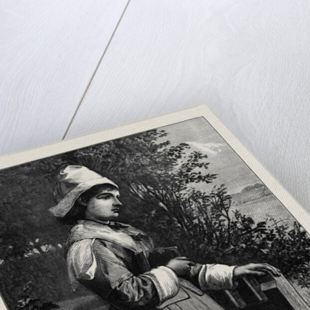 Homeward Serenely She Walked with God's Benediction Upon Her. In the Exhibition at the Dudley Gallery 1874 by Anonymous