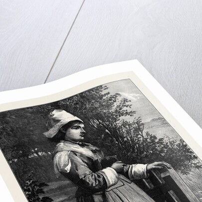 Homeward Serenely She Walked with God's Benediction Upon Her. In the Exhibition at the Dudley Gallery 1874 by Anonymous