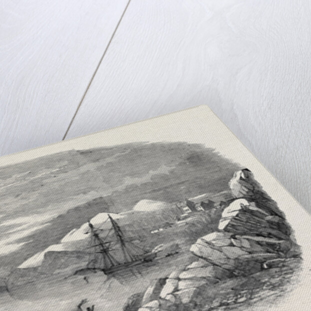 Fiskernoes, a Danish Settlement, in the South of Greenland, with the Isabel at Anchor by Anonymous