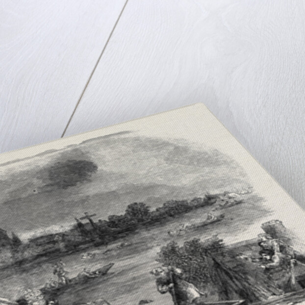 The Village of Boucharge Inundated by the Rhone, 1852 by Anonymous