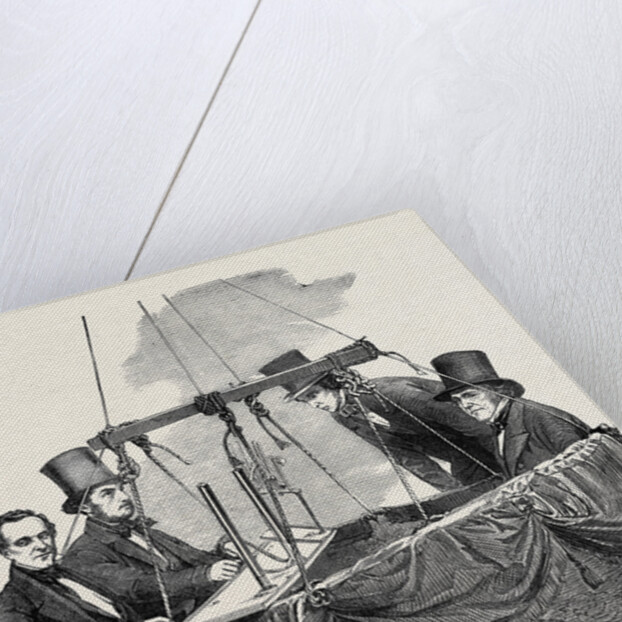 Scientific Balloon Ascent from Vauxhall Gardens, London, 1852; Mr. Nicklin, Mr. Welsh (Second from Left), Mr. Adie (Second from Right), Mr. Green by Anonymous