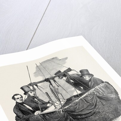 Scientific Balloon Ascent from Vauxhall Gardens, London, 1852; Mr. Nicklin, Mr. Welsh (Second from Left), Mr. Adie (Second from Right), Mr. Green by Anonymous