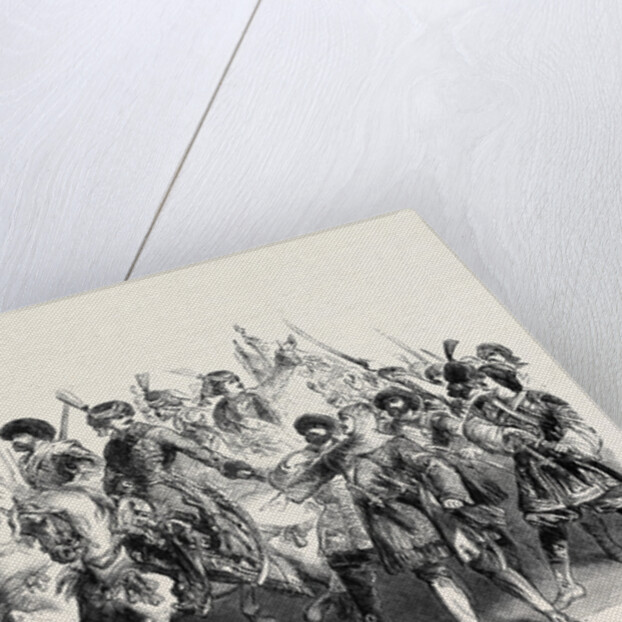 Scene from Pietro Il Grande, at the Royal Italian Opera, the Review at the Battle of Pultava by Anonymous