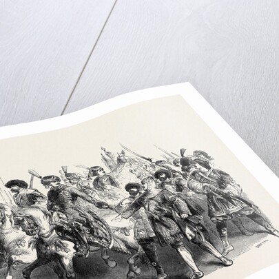 Scene from Pietro Il Grande, at the Royal Italian Opera, the Review at the Battle of Pultava by Anonymous