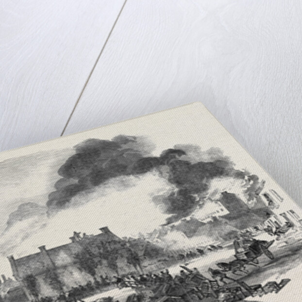 Great Fire at Montreal, Sketched from the North Corner of the Champ De Mars, 1852 by Anonymous