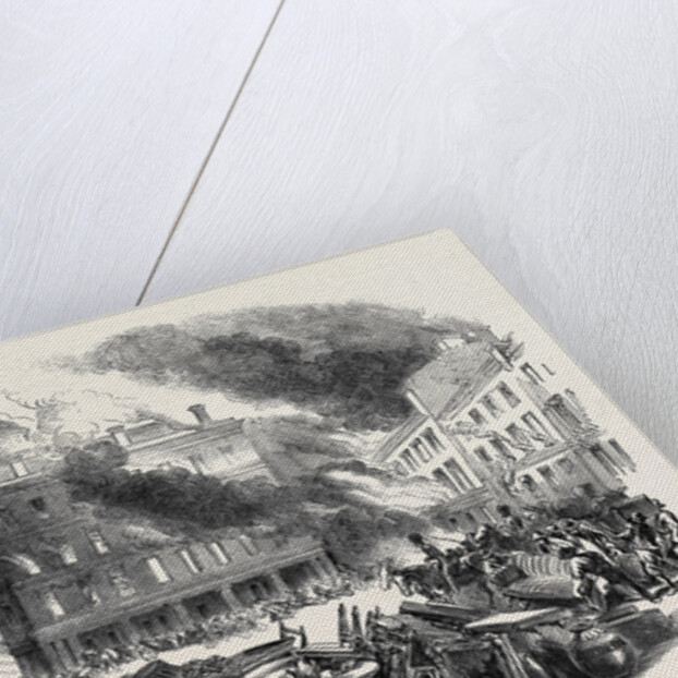 Great Fire at Montreal: Dalhousie Square, Hay's House, 1852 by Anonymous