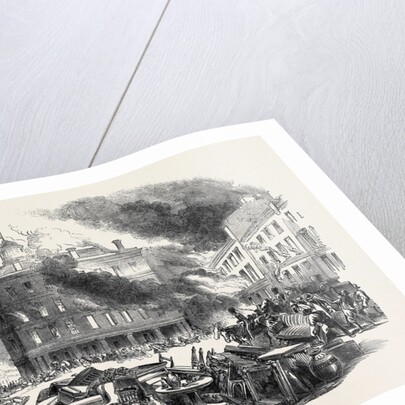 Great Fire at Montreal: Dalhousie Square, Hay's House, 1852 by Anonymous