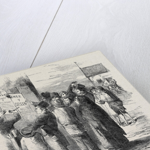 The Kilkenny Election, Peasantry Reading the Candidates' Addresses, 1852 by Anonymous