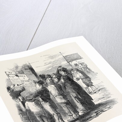 The Kilkenny Election, Peasantry Reading the Candidates' Addresses, 1852 by Anonymous