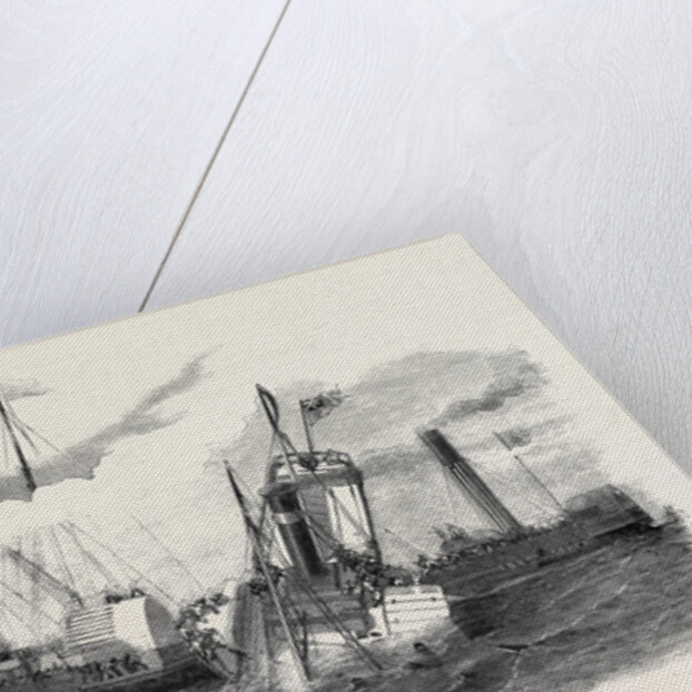 Collision Between the Duchess of Kent and the Ravensbourne Steamers, Off Northfleet Point, 1852 by Anonymous