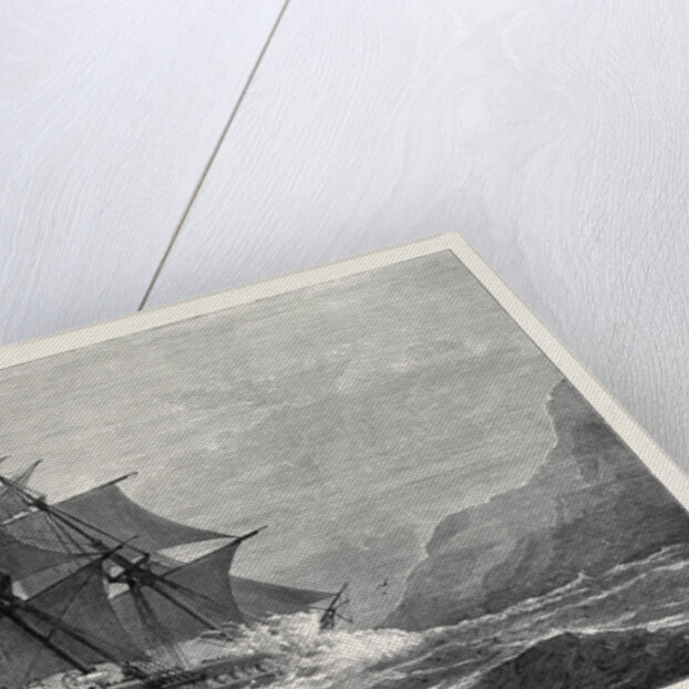 The American Frigate Constitution on Shore at Swanage Point 1879 by Anonymous