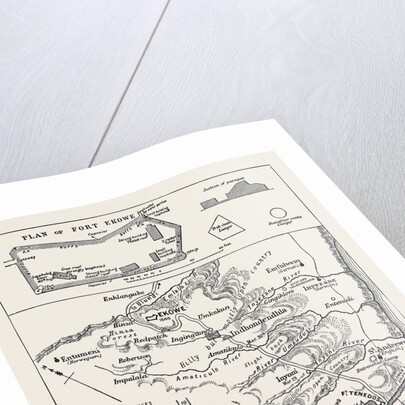 Map of Lord Chelmsford's Route to the Relief of Ekowe and Plan of the Fort 1879 by Anonymous