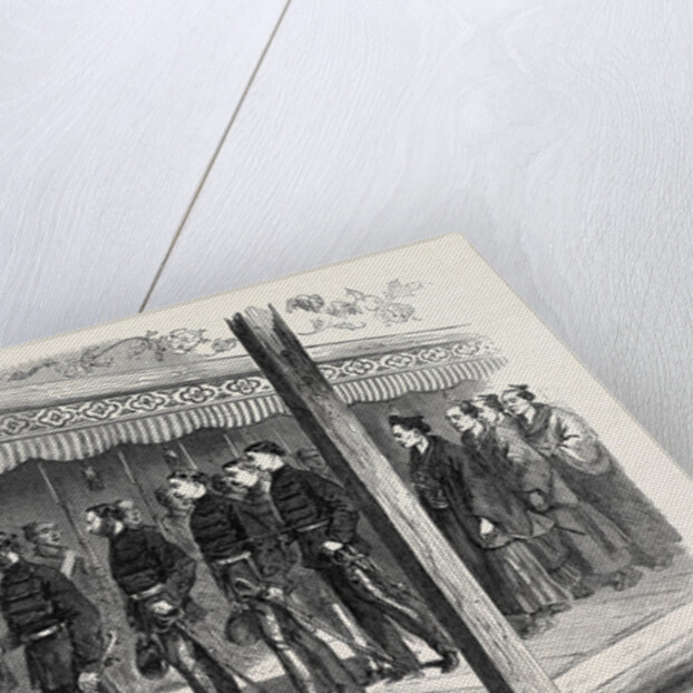 A Visit to the Tycoon of Japan: Sir Harry Parkes and Suite in the Vestibule of the Palace at Osaka Going to Visit the Tycoon 1867 by Anonymous