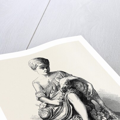 The Paris International Exhibition: Child with Goat France 1867 by Anonymous