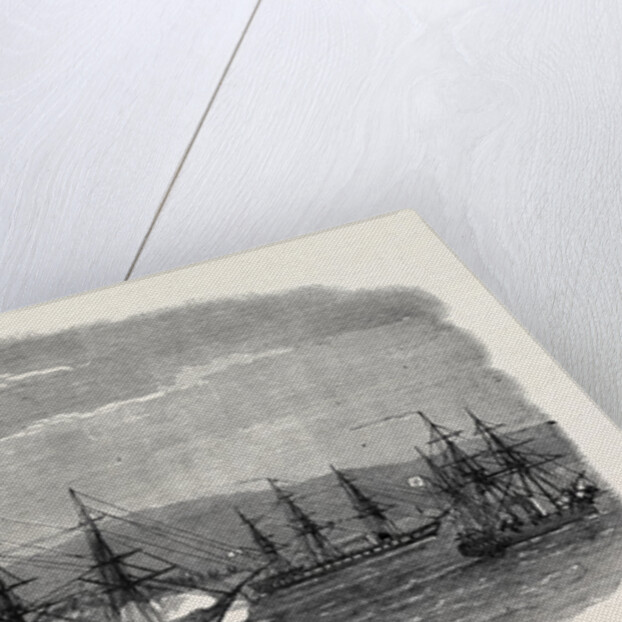 The Captured Greek Blockade-Runner Arkadi Towed Up the Dardanelles 1867 by Anonymous