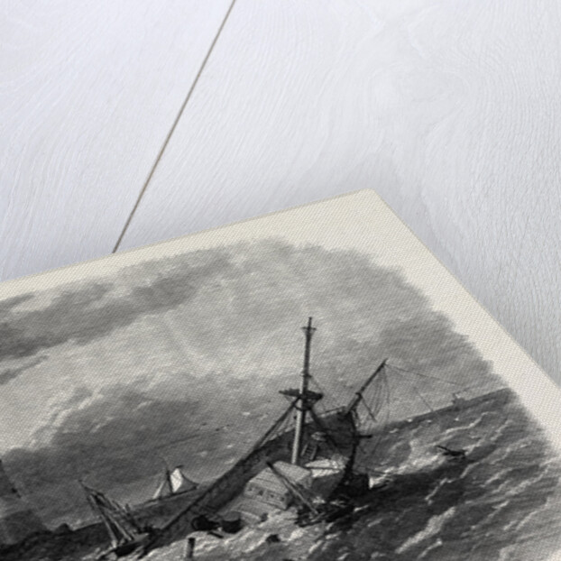 Wreck Op the Screw Steamship Hiogo on the Eddystone Rocks 1867 by Anonymous