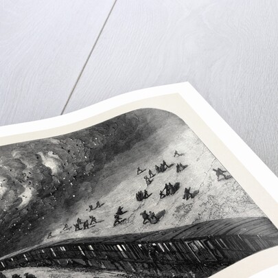 Goods Train on Fire Run Into by an Express Mail Train on the Caledonian Railway UK 1867 by Anonymous