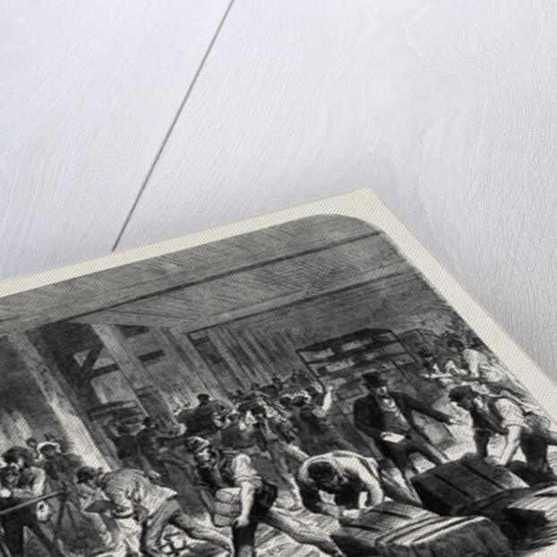 The British Expedition to Abyssinia: Preparing Compressed Forage at the Globe Wharf Regent's Canal Mile-End-Road UK 1867 by Anonymous