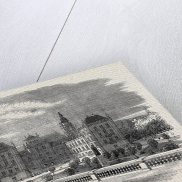 The Queen's Visit to Germany: The Ducal Palace and Church of St Moritz Coburg 1862 by Anonymous