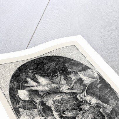 The International Exhibition: Linnets Defending Their Nest against a Dormouse, Modelled in Wax, 1862 by Anonymous