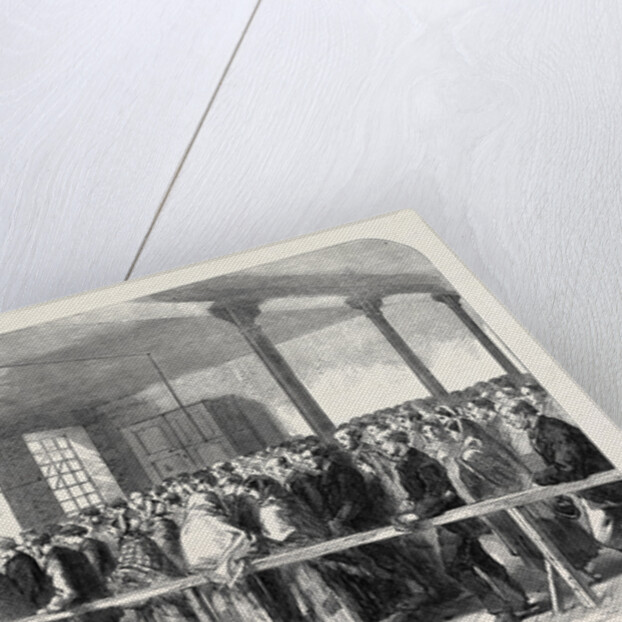 The Cotton Famine: Distributing Tickets for Bread Soup Meat Meal Coal Etc. At the Office of a District Provident Society Manchester 1862 by Anonymous