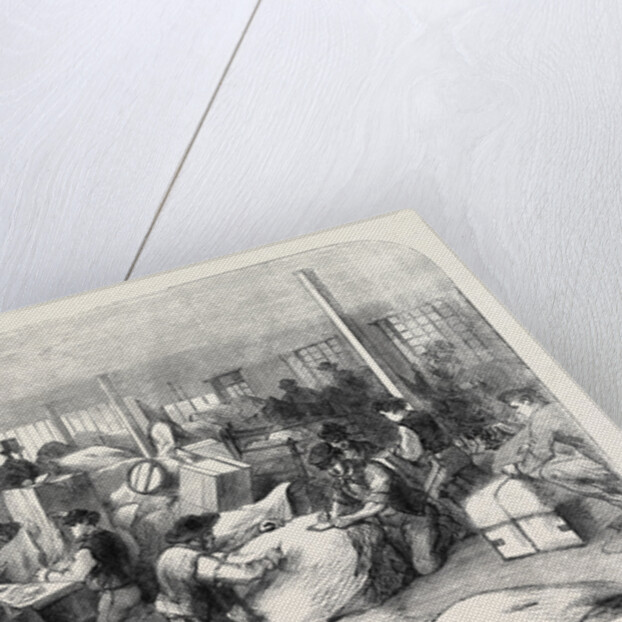 The Cotton Famine: Making Up Parcels of Clothing at the Industrial Institution Manchester 1862 by Anonymous