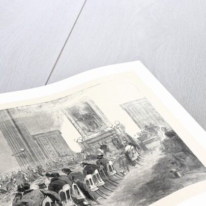 The Cotton Famine: Meeting of the Central Relief Committee in the Mayor's Parlour at the Manchester Townhall Earl of Derby in the Chair 1862 by Anonymous