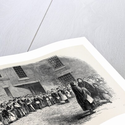 The Cotton Famine: Operatives Waiting for Their Breakfast in Mr. Chapman's Courtyard Mottram Near Manchester 1862 by Anonymous