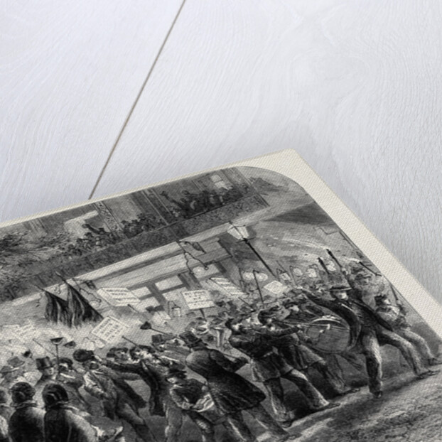 The Election of Mr. Horatio Seymour Governor of the State of New York: Democratic Procession Passing the New York Hotel 1862 by Anonymous