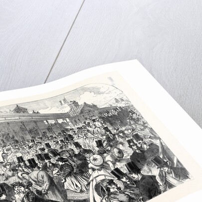 The Tribunes at Longchamps Before the Race for the Grand Prix De Paris France 1866 by Anonymous