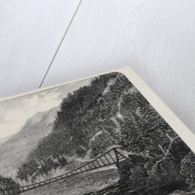 Wire Suspension Bridge Over the Fraser River British Columbia 1866 by Anonymous