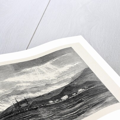 Expedition of a British Force from Aden to Shugra: View of Shugra from the Anchorage: The Troops Effecting a Landing 1866 by Anonymous