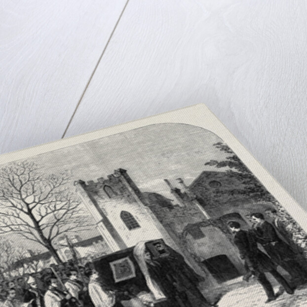 The Funeral of Queen Marie Amelie: Arrival of the Funeral Procession at Weybridge Chapel 1866 by Anonymous