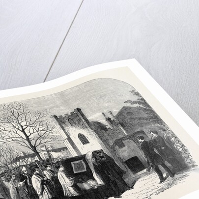 The Funeral of Queen Marie Amelie: Arrival of the Funeral Procession at Weybridge Chapel 1866 by Anonymous
